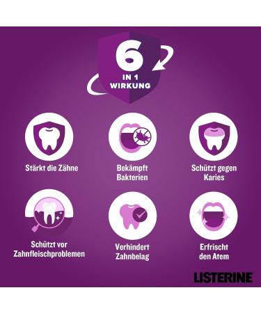 Buy Listerine Total Care Dental Protection 6-Pack (6 x 500 ml) | Antibacterial Mouthwash for Caries Gum Health & 24H Fresh Breath - Buy Online on GoSupps.com