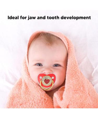 Buy Exquisite Red Silicone Bling Baby Pacifier Set | Comfortable for Sleeping | International Shipping Available - Buy Online on GoSupps.com