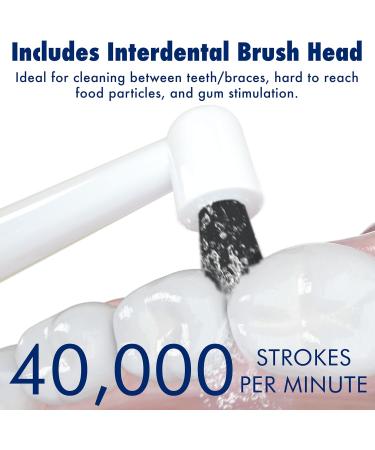 Sonic-FX Solo Sonic Rechargeable Toothbrush | 3 Brushing Modes with Smart Timer & Charging Dock | Includes 3 Brush Heads - White - Buy Online on GoSupps.com