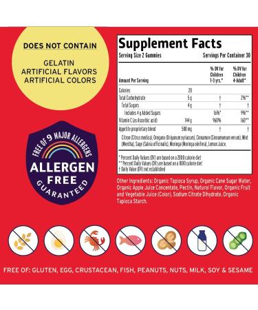 Vitamin Friends Vegan Kids Appetite Stimulant & Weight Gainer Gummies - 60ct Orange Flavor - Buy Online on GoSupps.com