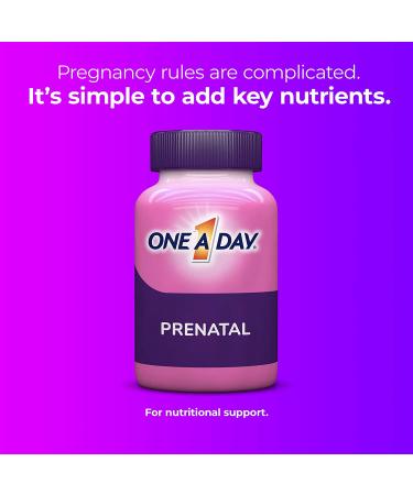 One A Day Women's Prenatal 1 Multivitamin with Vitamin A, C, D, B6, B12, Iron, Omega-3 DHA & More - 60 Count for Before, During & Post Pregnancy - Buy Online on GoSupps.com