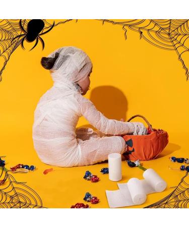 Halloween Show Gauze Roll 2-Pack White Gauze Wrap for Cosplay Injury Props & Acting | Stiff Elastic Bandage 5m - Buy Online on GoSupps.com