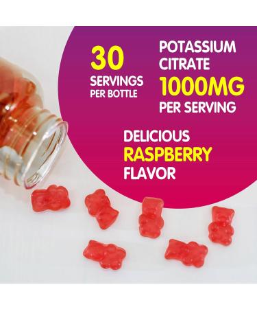 duwhot Potassium Citrate 1000mg Gummies Potassium Supplement for Adults Women & Men Support Leg Cramps & Muscle Health 60 Chewables - Buy Online on GoSupps.com