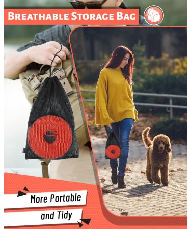 Looxmeer Rubberized Tow Lines for Dogs - 3m to 30m Leashes in Neon Orange | Ideal for Small & Medium Dogs | Durable Practice Lines - Buy Online on GoSupps.com