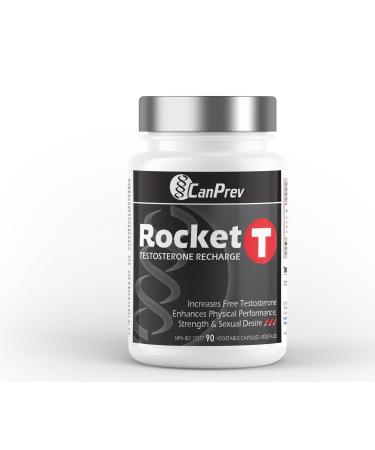 Canprev - Rocket T Testosterone Recharge 90 v-caps - Helps Promote Healthy Testosterone Production in Males - Athletic Support Workout and Exercise Supplement - Support Libido in Men