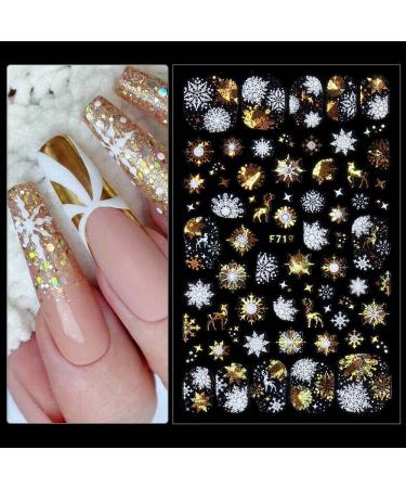 Decorations Transfer Decals Winter UV Gel 3D Nail Stickers Christmas Snowflakes(15) Style15