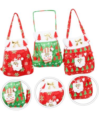 Gogogmee Santa Present 3pcs Christmas Candy Bag Candy Bags Christmas Tote Bags Xmas Bags Bag Backpack Decorate - Buy Online on GoSupps.com