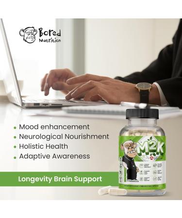 Bored Nutrition M2K: Magtein Magnesium L-threonate & Ashwagandha Supplement - 1500mg Magtein 300mg KSM-66 Plus 200mg Magnesium - Buy Online on GoSupps.com