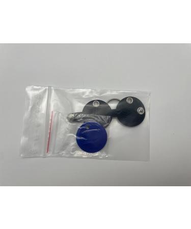 Personalized Dog Brand Pocket with Push Button - Engraved Synthetic Leather Tags in Blue Black Red Yellow | 30mm Control Space - Buy Online on GoSupps.com