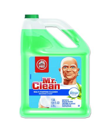 Mr. Clean Multipurpose Cleaning Solution with Febreze, 128 oz. Capacity Bottle, Meadows and Rain Scent