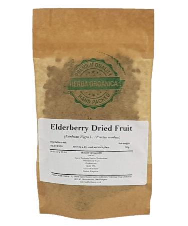 Helcherberries dried / sambucus nigra L / Elderberry Dried Fruit # Herba Organica # Schwarze Elder Holder Holler Lilac) 50 g (1 Pack)