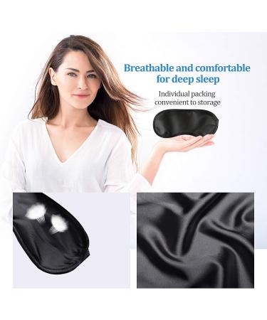 Maltose Sleep Eye Mask 50 Pcs with Earplugs | Black Polyester Blindfold for Men and Women | Adjustable Strap | Ideal for Travel, Party, Team Games - Buy Online on GoSupps.com