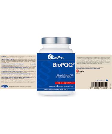 CanPrev - BioPQQ Supplement 60 v-Caps - PQQ Pyrroloquinoline Quinone for Memory Support Heart Health Healthy Aging and Cognitive Health - Antioxidant Supplement - Buy Online on GoSupps.com