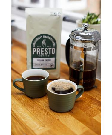 Presto Coffee House Filter Speciality Coffee Beans 1kg | Medium Roast | Sweet Cocoa & Peanuts | Rainforest Alliance Certified | 100% Arabica - Buy Online on GoSupps.com