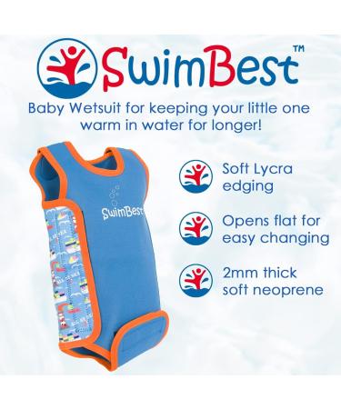 SwimBest Baby Wetsuit | Neoprene Swimming Costume for 0-6 Months | 50+ UV Protection - Buy Online on GoSupps.com
