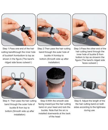 2PC Hair Cutting Edge Stencil & Fade Comb Set | Silicone Haircut Strap for Perfect Self-Cuts - Buy Online on GoSupps.com