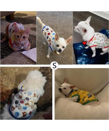6-Piece Dog Shirts Set | Cute Printed Cotton Pet T-Shirt for Small Dogs | Breathable Puppy Sweatshirt Apparel - Buy Online on GoSupps.com