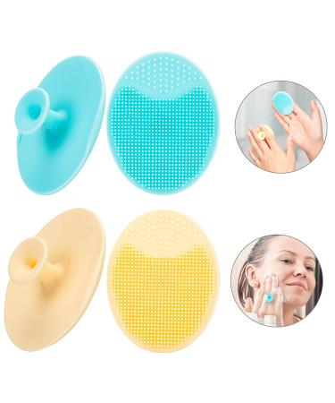 4 Pack Silicone Facial Cleansing Brush Set for Deep Skin Care - Exfoliator, Blackhead & Acne Remover, Pore Pad - Multi-colored - Buy Online on GoSupps.com