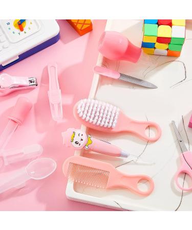 19 in 1 Baby Healthcare and Grooming Kit - Pink | Baby Safety Care Set with Hair Brush, Comb, Nail Clipper, Aspirator | Portable Newborn Essentials - Buy Online on GoSupps.com