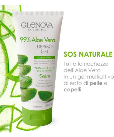  Glenova Glenova Cosmetics Dermo Multiactive Gel 99% Aloe Vera dermatologically tested preservative-free and fragrance-free - 200ml bottle - Buy Online on GoSupps.com