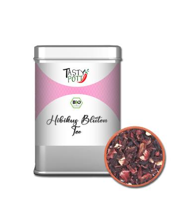 Jeske Sports Supplies Tasty Pott Organic hibiscus blossom tea tea mix balm clover primrose lavender hot drink relaxation in the can organic hibiscus blossom tea 20 g