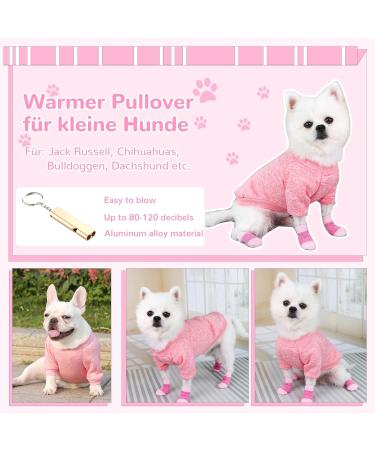 Warm Dog Sweater for Small & Medium Dogs | Classic Pink XS Puppy Clothing | Cozy Pet Attire - Buy Online on GoSupps.com