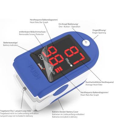 Buy Puloximeter Pulox PO-100 Solo Blue - Accurate Oxygen Saturation Monitor for International Shipping - Buy Online on GoSupps.com