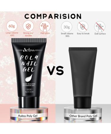 White Poly Nail Gel 60G - Builder Nail Gel for Summer Trendy Nail Extension - Easy DIY at Home for Beginners & Pros | Nail Beauty - Buy Online on GoSupps.com