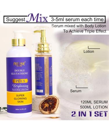 AILKE Glutathione Plus Super Brightening Serum Clean Skin And Stains Moisturizing Hydration Skin Glowing Serum For Face Body 4.2 fl oz (Pack of 1) - Buy Online on GoSupps.com