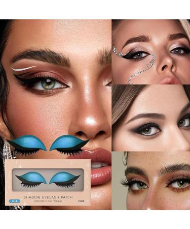 Pansements pour cils et fards paupi res paresseux - Maquillage des yeux adh sif r utilisable pour femmes - Autocollants imperm ables et r sistants la salet pour Halloween sortie de nuit cosplay bleu - Buy Online on GoSupps.com