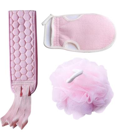 Buy Stretchable Net Sponge & African Net Cloth Exfoliating Washcloths for Men & Women | Comfortable Shower Gloves in Light Pink - Buy Online on GoSupps.com