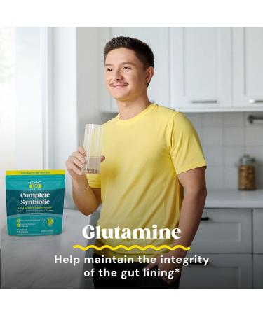 GNC Complete Synbiotic 4-in-1 Digestive Support Powder - Each Servings Contains Prebiotics Probiotics Post Biotics and Glutamine (30 Servings) - Buy Online on GoSupps.com
