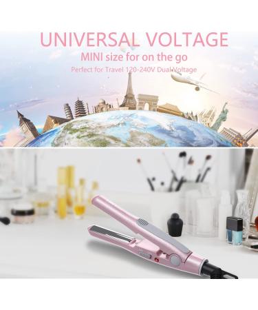 DAN Mini Flat Iron for Short Hair | Dual Voltage Travel Straightener with U-Shaped Design Plates | 30s Fast Heating - Buy Online on GoSupps.com