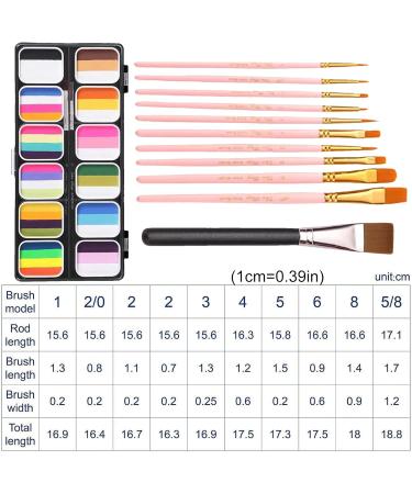  Veeteah Adult Face Paint Palette - Rainbow Palette - 12 Colors - Veeteah Washable Professional Body Art Palette - Buy Online on GoSupps.com