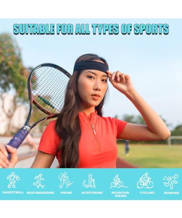 Gekvo 7cm Black Unisex Headband for Women - Stretchy Headband for Workout, Yoga & Running - Sweat-Wicking & Breathable Hair Band - Buy Online on GoSupps.com