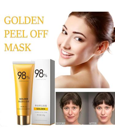Gold Foil Peel-Off Mask | 98% Gold Anti-Aging Facial Mask for Deep Cleansing & Fine Line Reduction | Ideal for All Skin Types - Buy Online on GoSupps.com