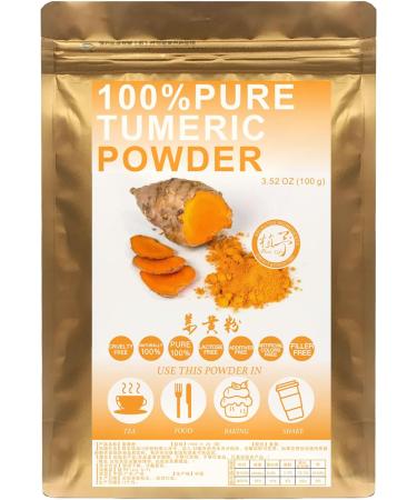 Plant Gift 100% Curcuma Turmeric Powder 100G/3.25oz Non-GMO Powder No Filler No additives Natural Ginger Flour Adds Flavor and Taste Great Flavor for Drinks 2UK-PO0083 - Buy Online on GoSupps.com