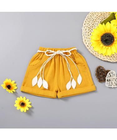 YOUNGER TREE Toddler Baby Girls Watermelon T-shirt + Linen Shorts Set 4 years Sunflower - Buy Online on GoSupps.com