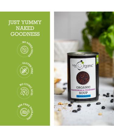  Mr Organic Mr Organic Black Bean and Vegetable Soup High in Protein Organic Ingredients Plant-Based Healthy and Comforting 400g Box - Buy Online on GoSupps.com