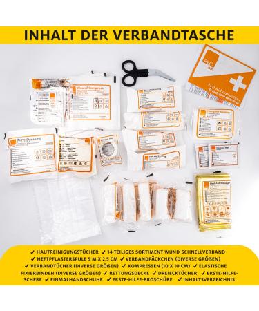 OKCARS 2023 Auto First Aid Set - STVO Compliant Vehicle Bandage Kit DIN 13164 - Compact Car Safety Essentials for Europe - Buy Online on GoSupps.com