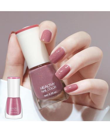 Pink Nail Varnish Shimmering Pink Nail Polish Quick Dry Long Lasting Nail Polish Breathable Nail Polish No Need Cure Chip-resistant Nail Varnish DIY at Home Manicure - Buy Online on GoSupps.com