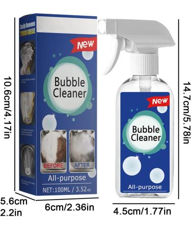 Foaming Heavy Oil Stain Cleaner All-Purpose Bubble Cleaner Powerful Stain Removing Foam Cleaner Stubborn Grease & Grime Remover Bubble Spray (2Pcs) - Buy Online on GoSupps.com