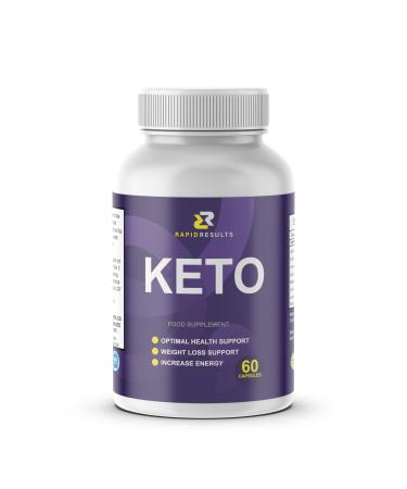 Rapid Results Keto - Best Weight Management Capsules - Natural Ingredients - Support for Men & Women- 1 Month Supply / 60 Capsules