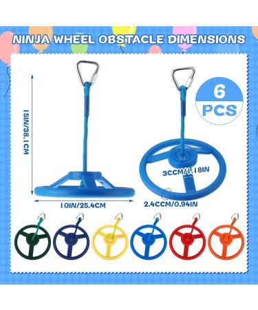 Sanwuta Ninja Monkey Bars - 6 Pack Trapeze Swing Bars for Obstacle Course Attachments - Fun Backyard Play Sets for Kids and Adults - Outdoor Ninja Rings and Wheels Included - Buy Online on GoSupps.com