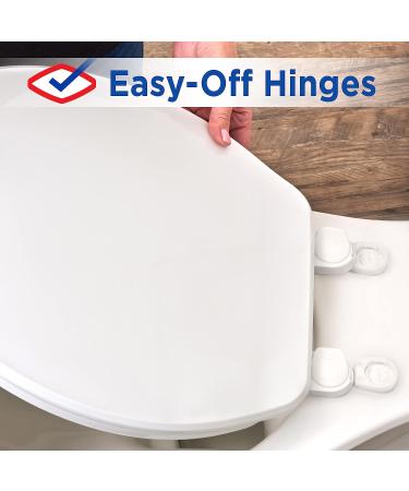 Clorox Antimicrobial Round Wood Toilet Seat | Easy-Off Hinges | Wiggle-Free Design - Buy Online on GoSupps.com