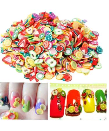 1000 Pcs Nail Art Studs - Tiny Fruit Slices Polymer Clay Wheel - DIY Nail Design Decorations - Buy Online on GoSupps.com