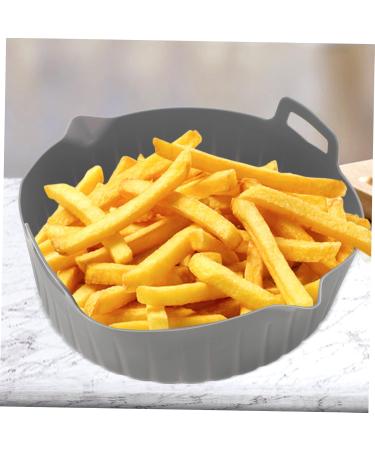 Alipis 2pcs Air Fryer Pan Deep Fryer Oven Air Fryer Pot Air Fryer Supply to Rotate Bakeware Silicone Bowl Greyx2pcs 23X20X8CMx2pcs - Buy Online on GoSupps.com
