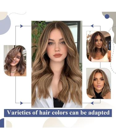 LAAVOO Real Hair Tape Extensions - Brown Balayage 40cm Skin Weft | 20PCs Ombre Tape Extensions #6/8/14 - Buy Online on GoSupps.com