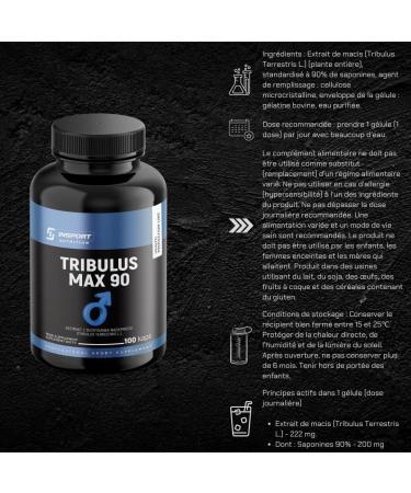 INSPORT Nutrition - Tribulus MAX 90 - Health Protection Line - 222 mg extract per capsule - standardized to 90% saponins - Testosterone - Fitness Stimulant - 100 capsules - Buy Online on GoSupps.com