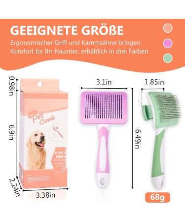 PHAVESAS Klein Pets Self-Cleaning Dog & Cat Brush - Perfect for Long & Short Hair Pets - Orange Small - Buy Online on GoSupps.com